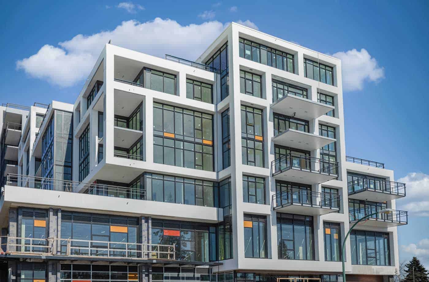 Modern building with large windows